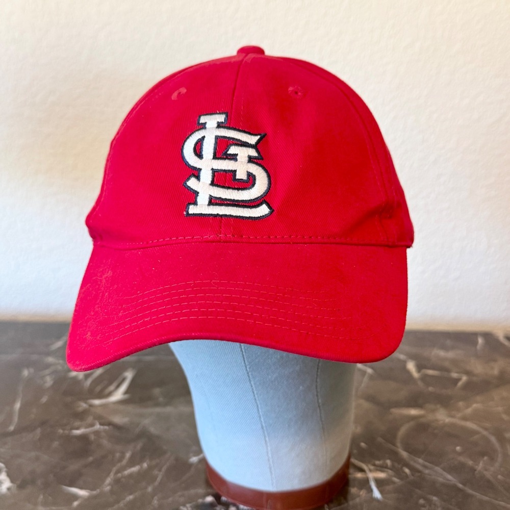 St Louis Cardinals MLB Baseball Hat Red Adjustable Hook Loop Strap Cotton Cap